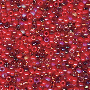 Miyuki Rocailles Perlen 1,5mm Mix52 Red Medely ca 11 Gr.